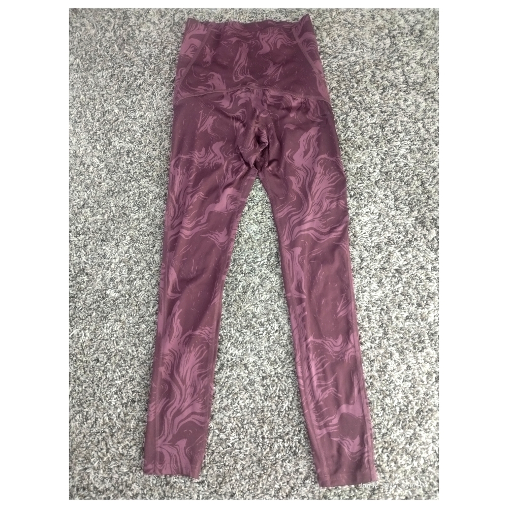 Maroon Gymshark Ruched Leggings